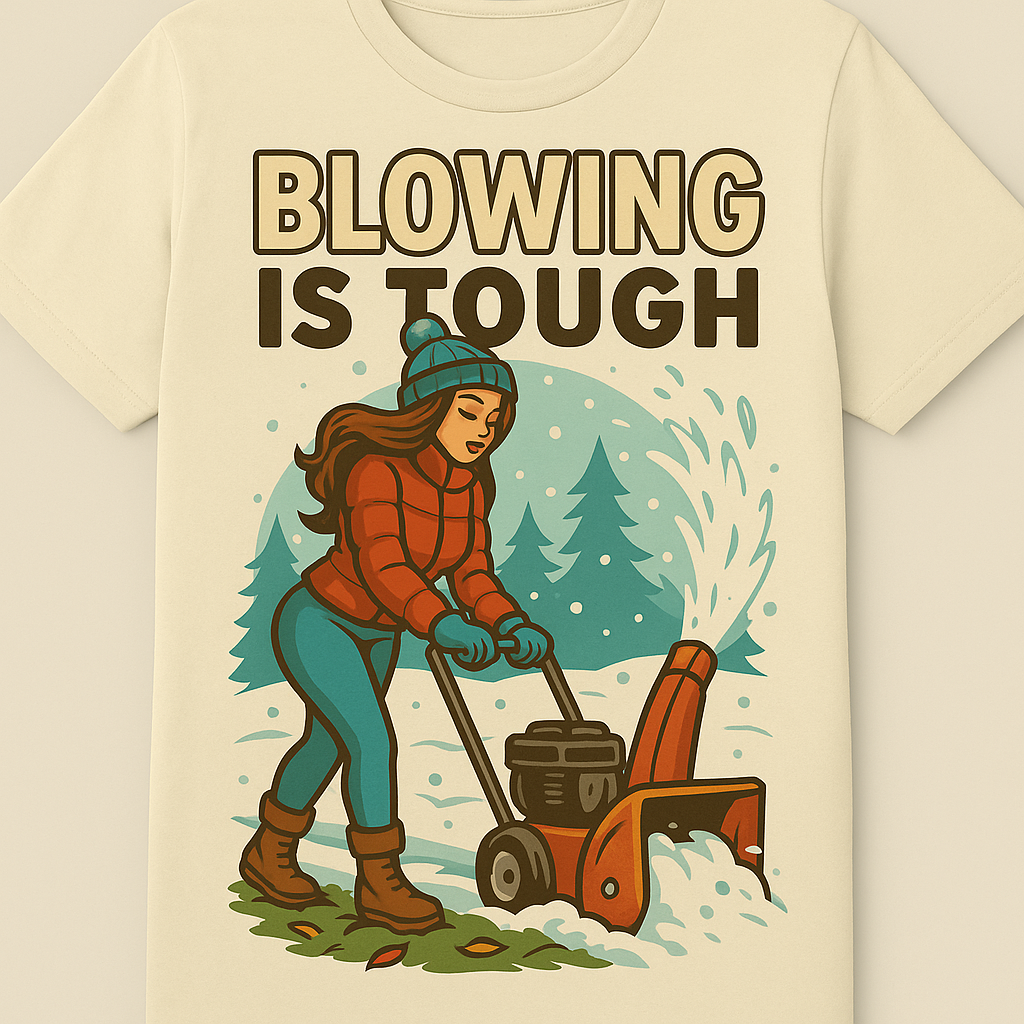 Blowing Is Tough – Snow Babe Vintage Tee