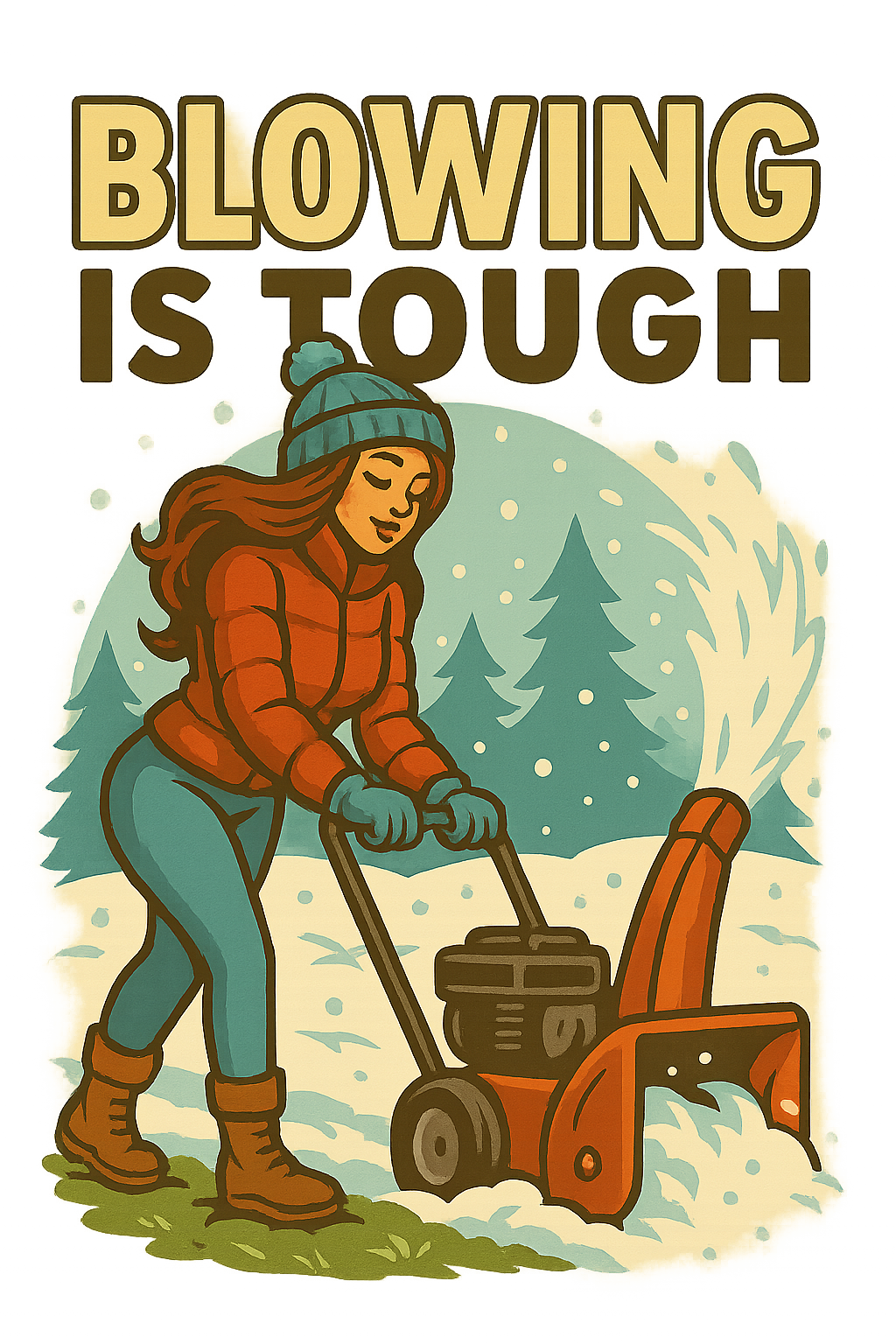 Blowing Is Tough – Snow Babe Vintage Tee